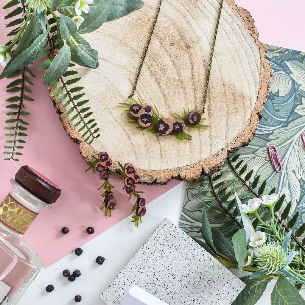 Juniper berry necklace