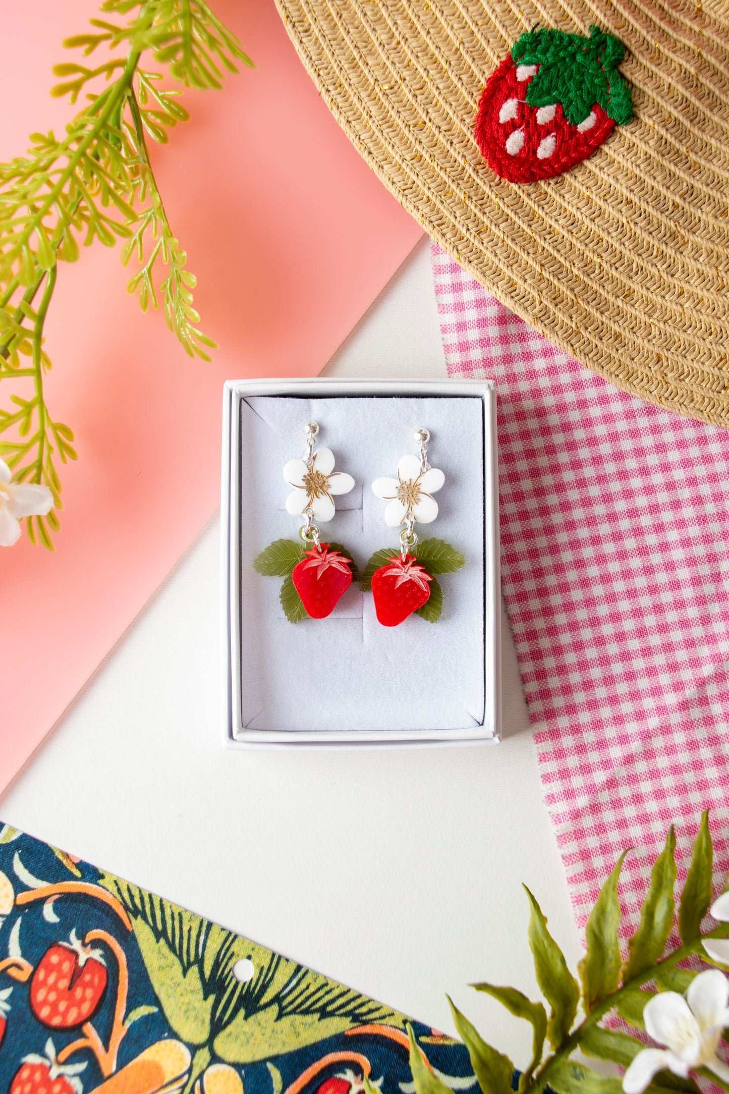 STRAWBERRY DROP EARRINGS