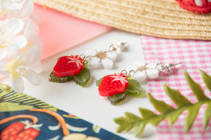 STRAWBERRY DROP EARRINGS