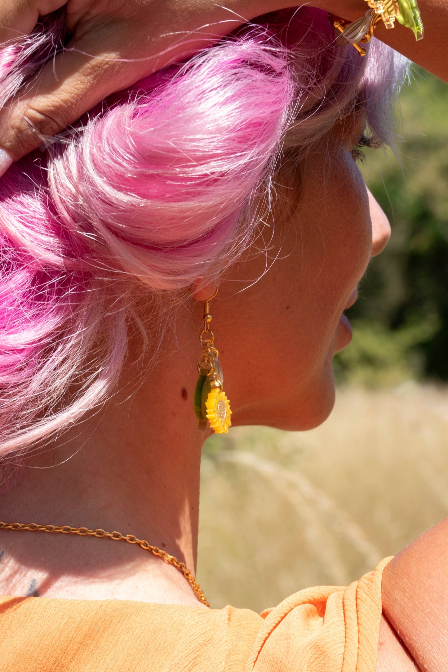 Sunflower & Honeybee Earrings