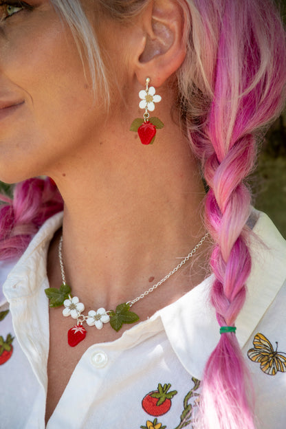 STRAWBERRY DROP EARRINGS