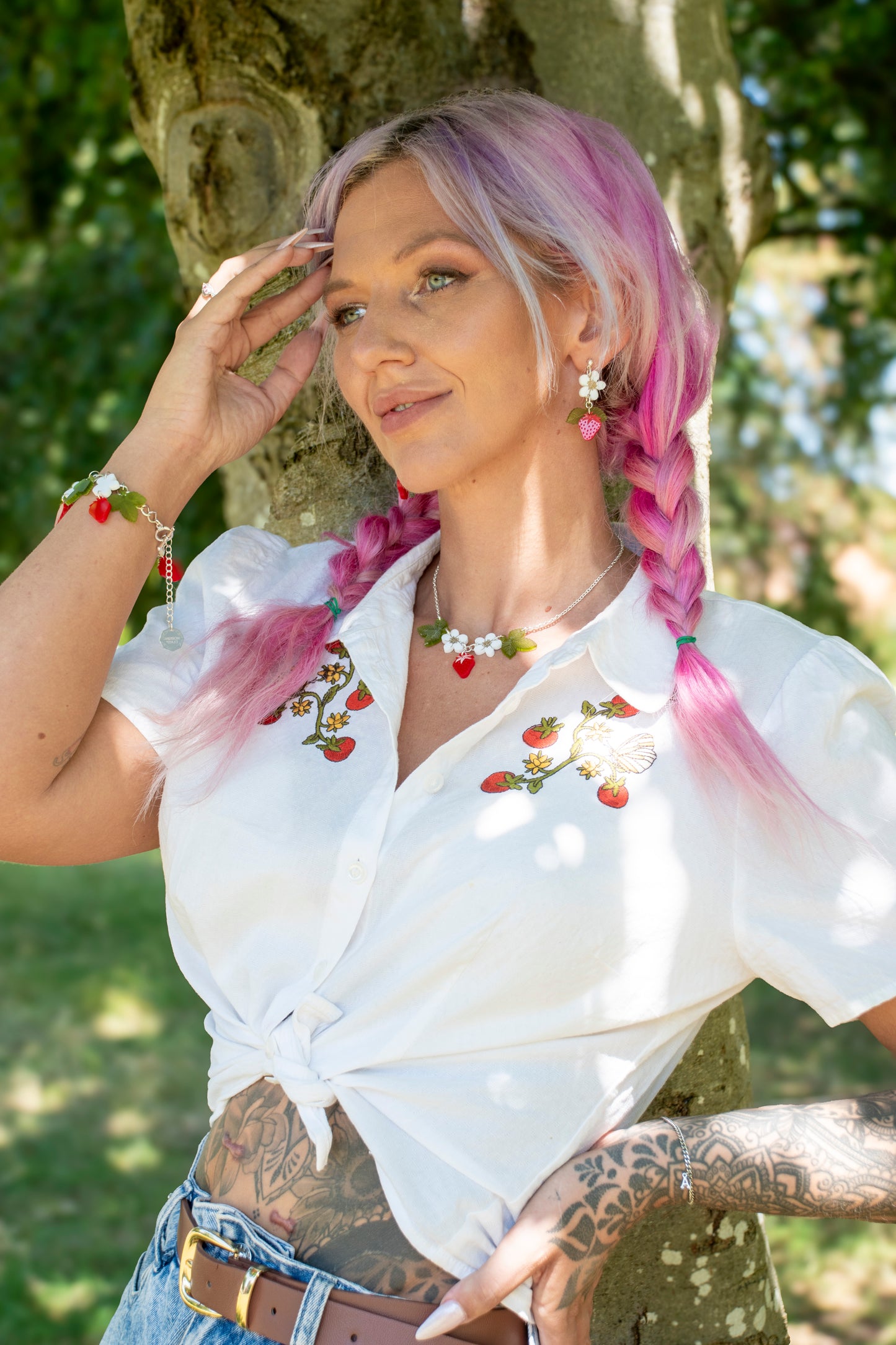 STRAWBERRY DROP EARRINGS