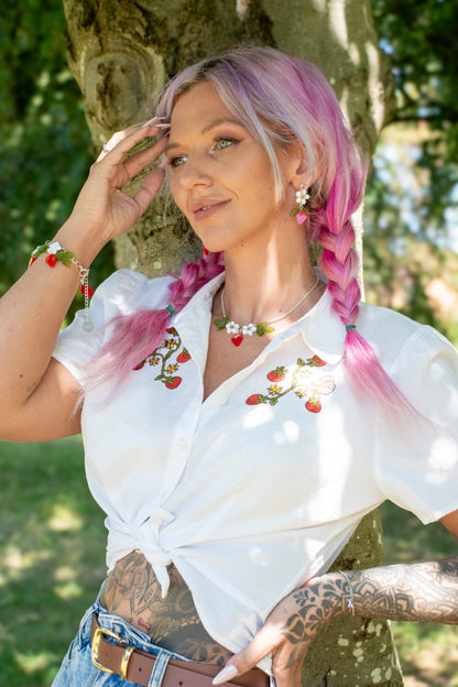 STRAWBERRY DROP EARRINGS
