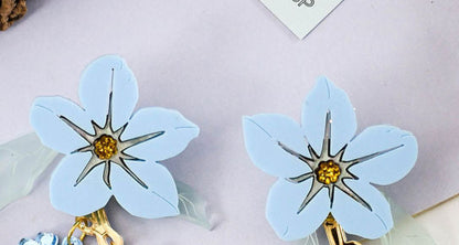 Forget-Me-Not Statement Earrings