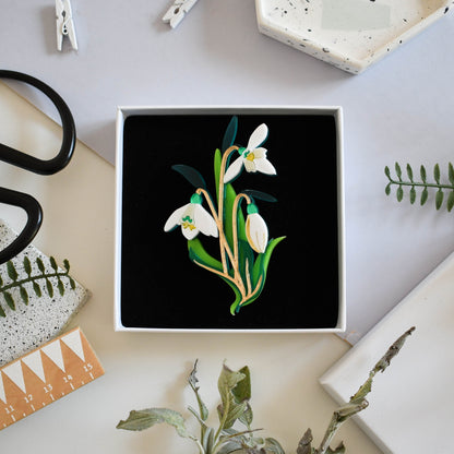 Snowdrop brooch