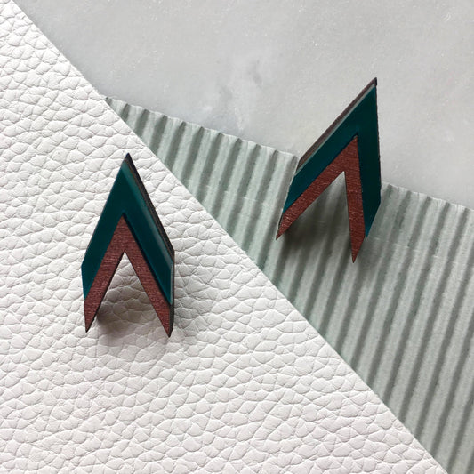Deco chevron earrings