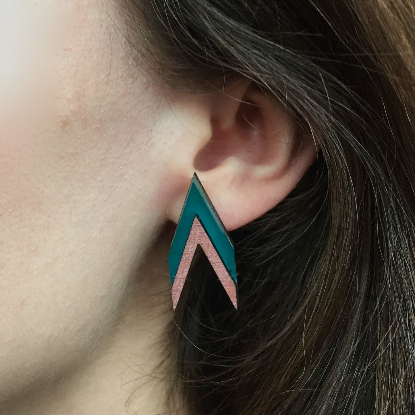 Deco chevron earrings