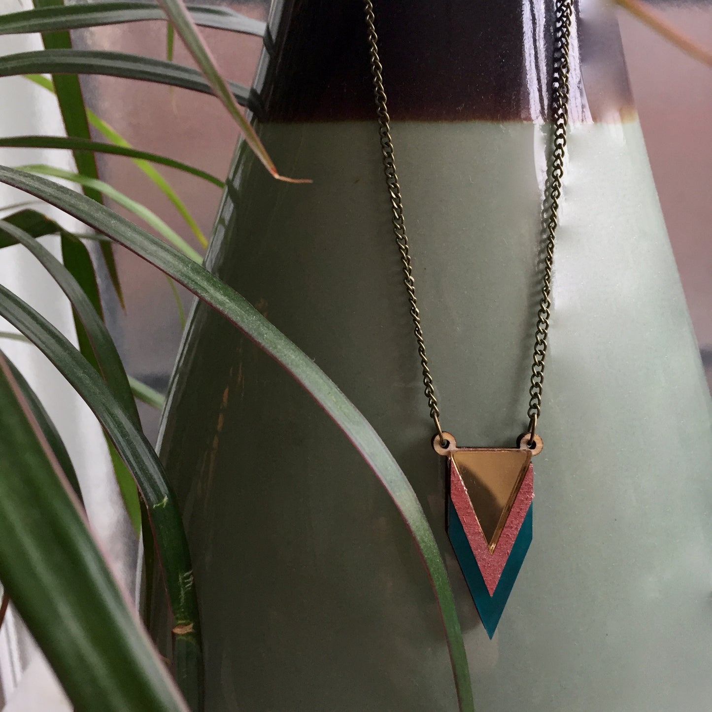 Deco chevron necklace