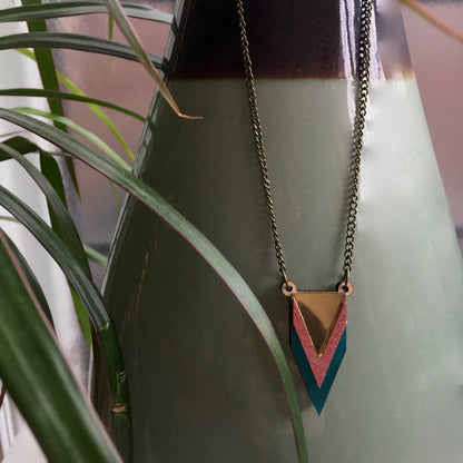 Deco chevron necklace