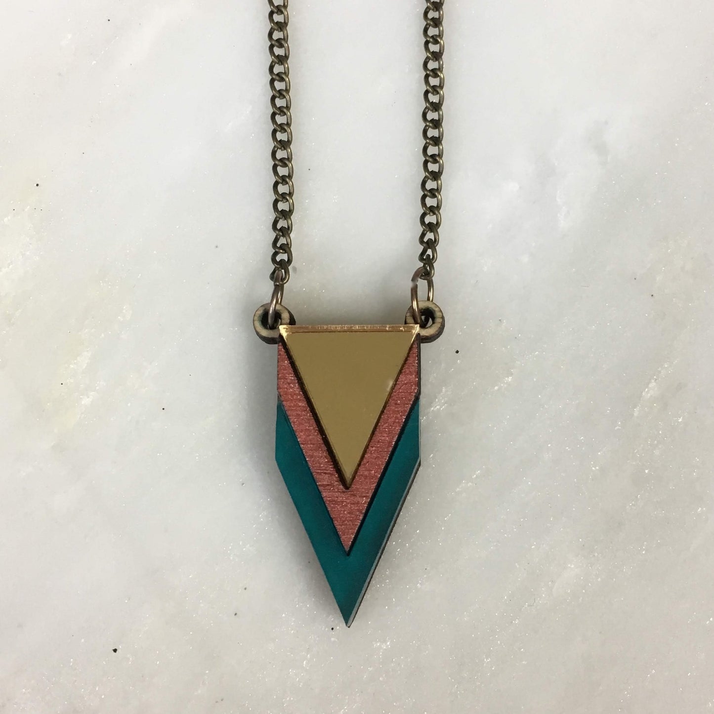 Deco chevron necklace