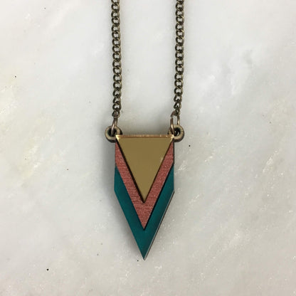 Deco chevron necklace