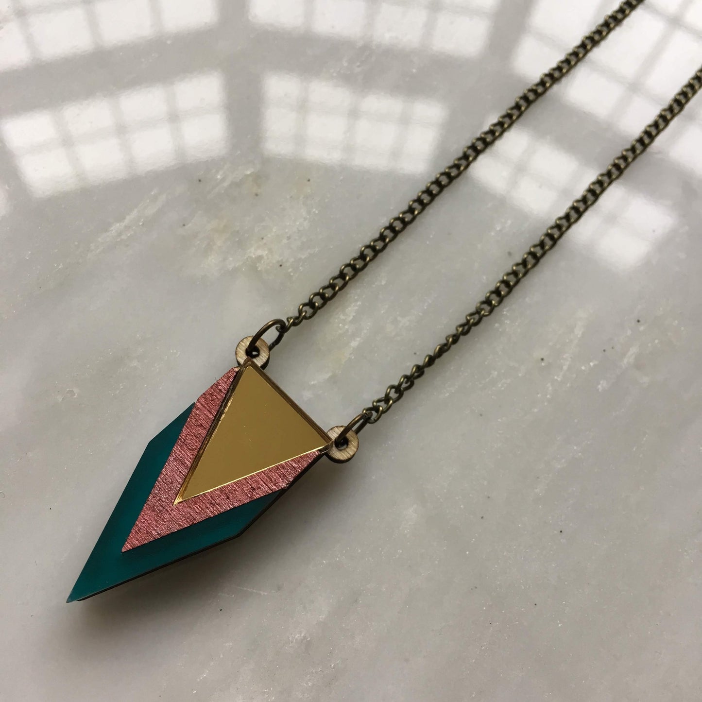 Deco chevron necklace