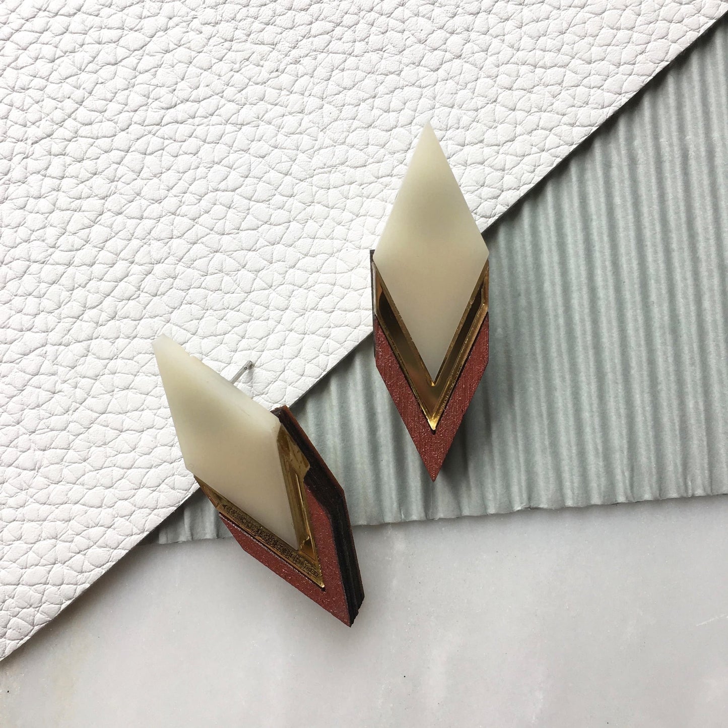 Deco diamond earrings