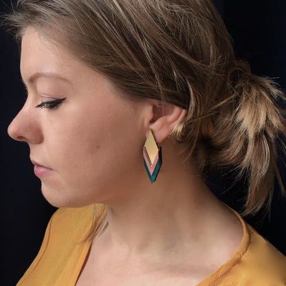 Deco diamond earrings