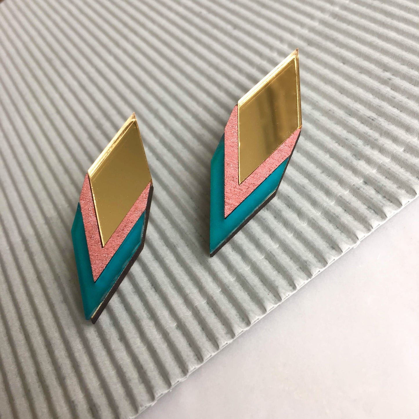 Deco diamond earrings