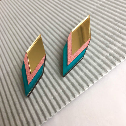 Deco diamond earrings