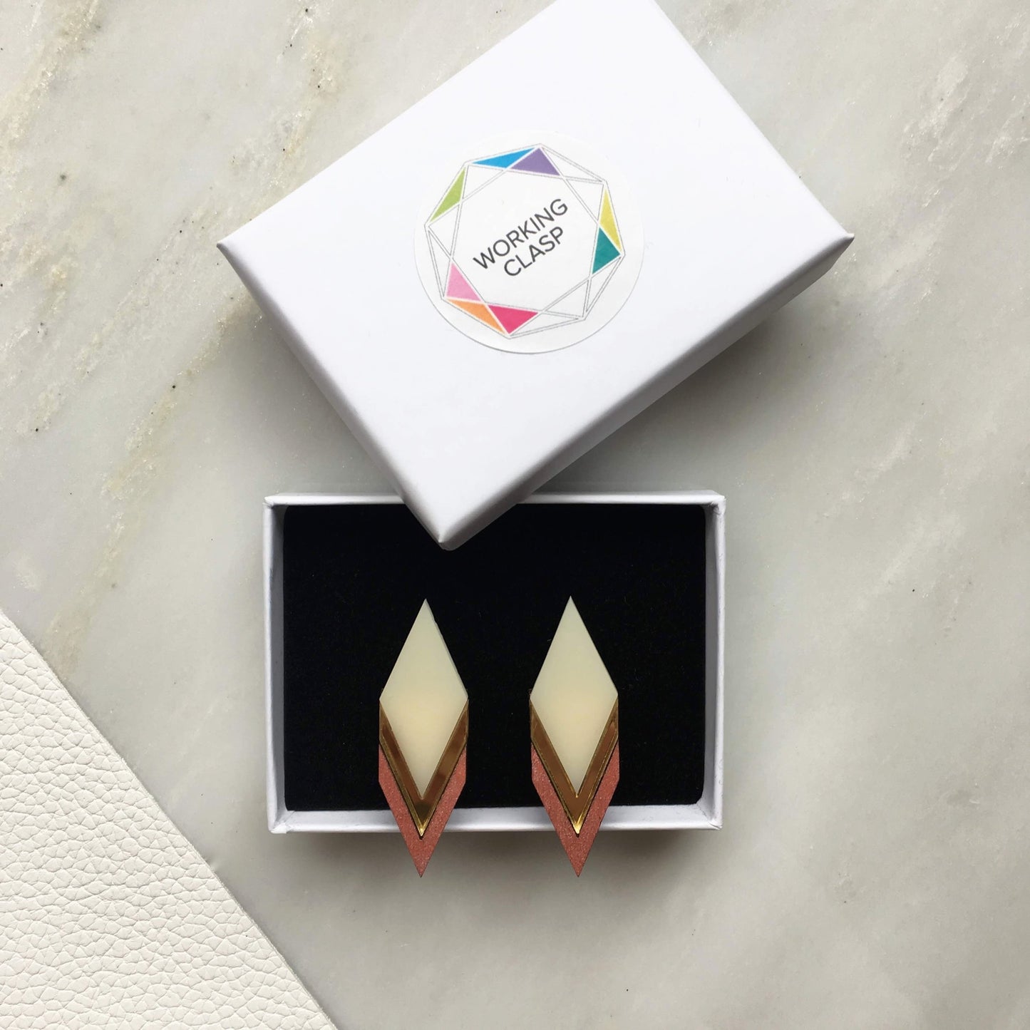 Deco diamond earrings