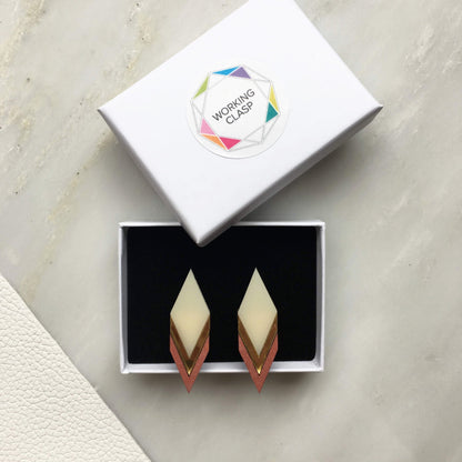 Deco diamond earrings