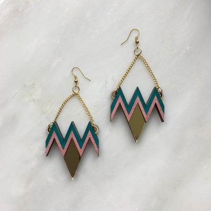 Deco statement earrings