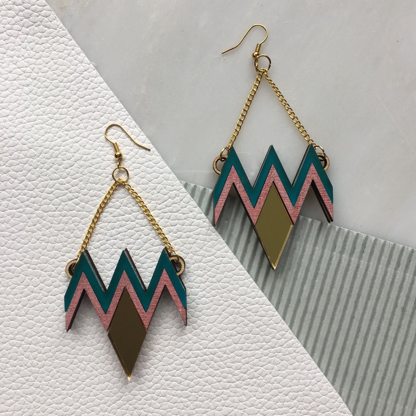 Deco statement earrings