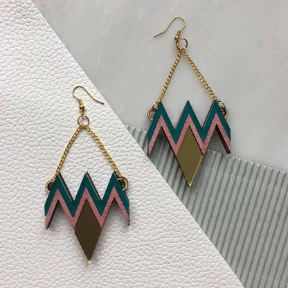 Deco statement earrings