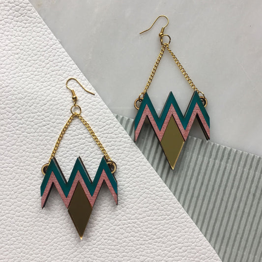 Deco statement earrings