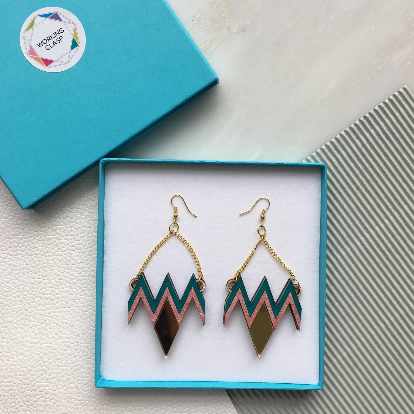 Deco statement earrings
