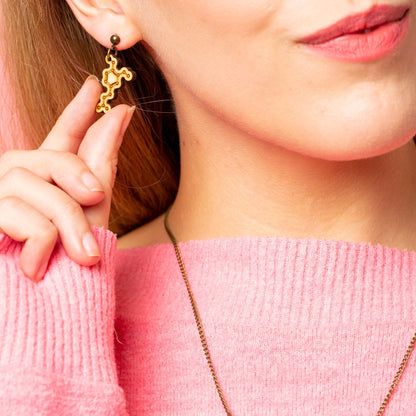 Dopamine molecule earrings - 'The feel good/pleasure chemical'