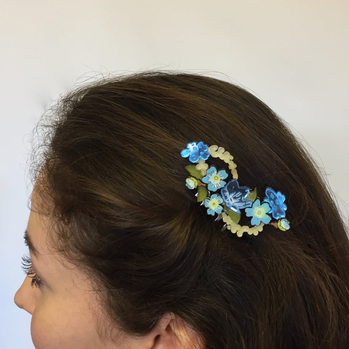 Forget-Me-Not hair comb