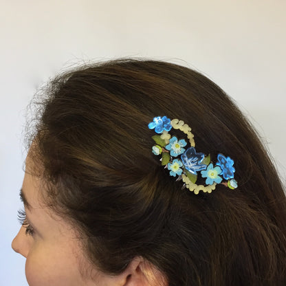 Forget-Me-Not hair comb