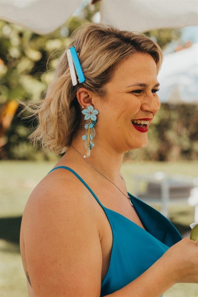 Forget-Me-Not statement earrings