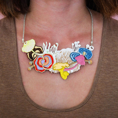Fungi Wonderland statement necklace