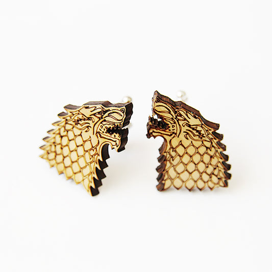 Game of Thrones Stark Sigil Direwolf cufflinks