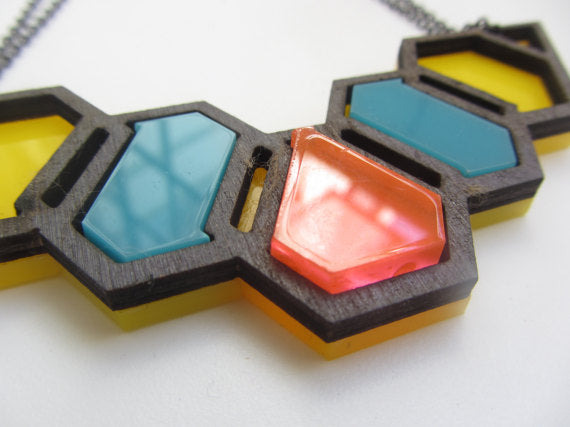 Geo-hive necklace