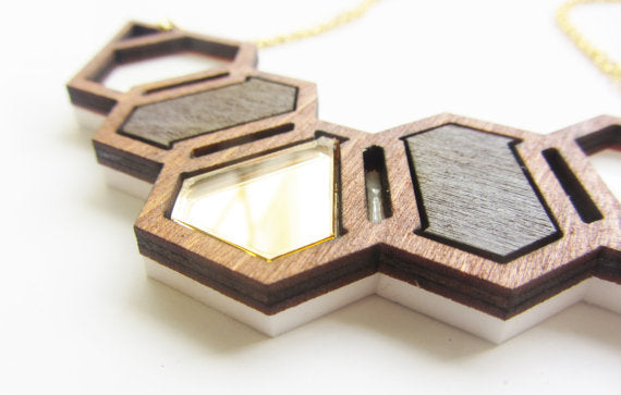 Geo-hive necklace
