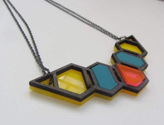 Geo-hive necklace
