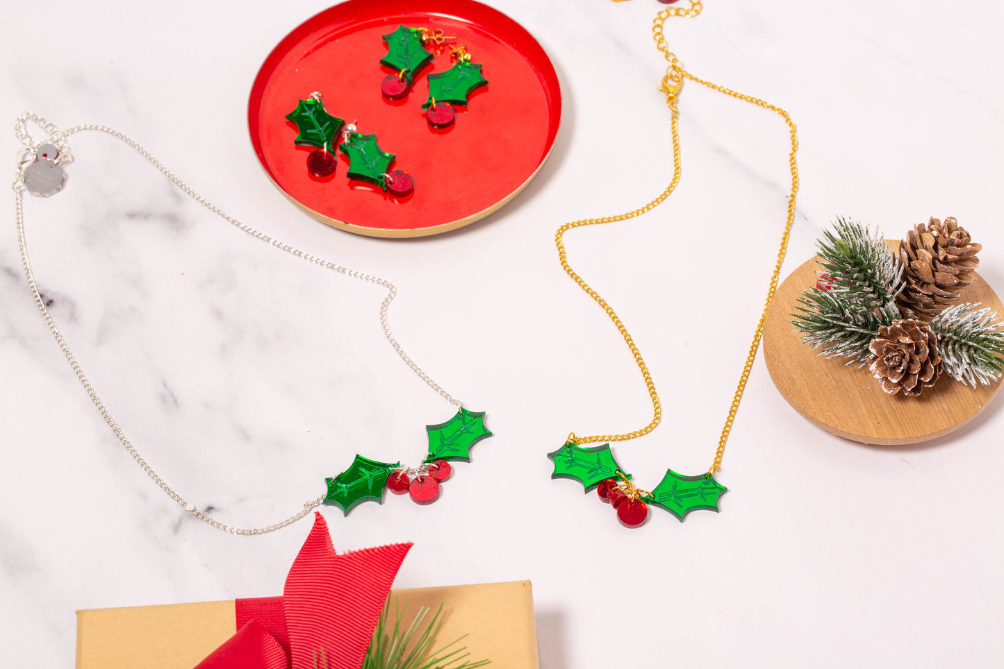 Holly berry necklace