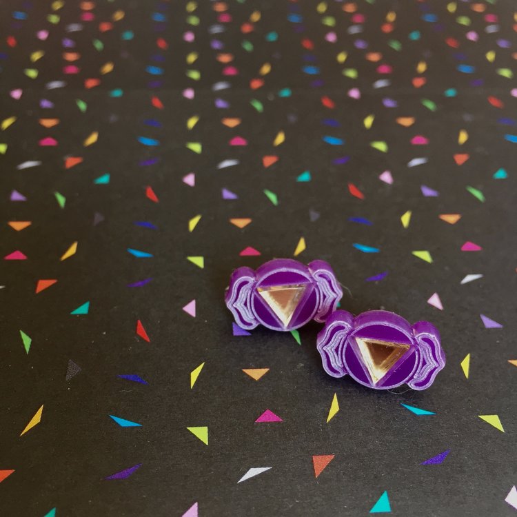 Chakra sacred geometry stud earrings