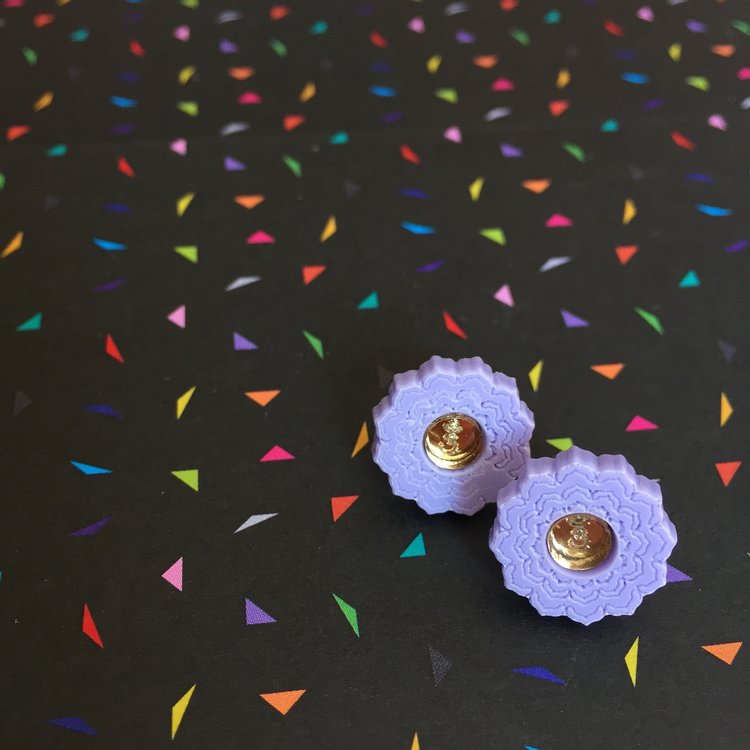 Chakra sacred geometry stud earrings