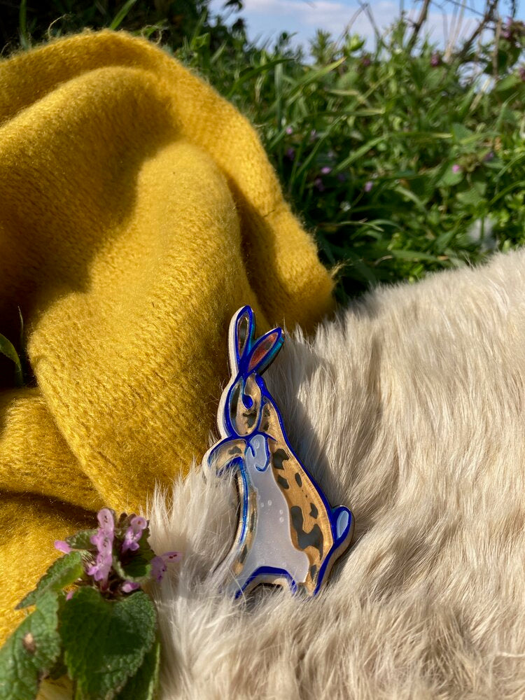 Velveteen rabbit brooch