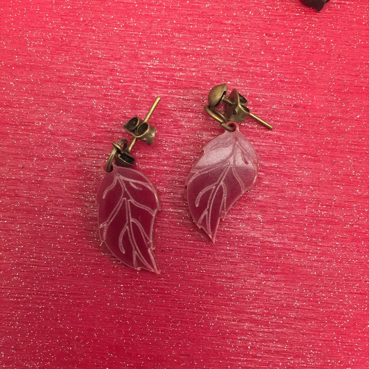Autumn leaf earrings