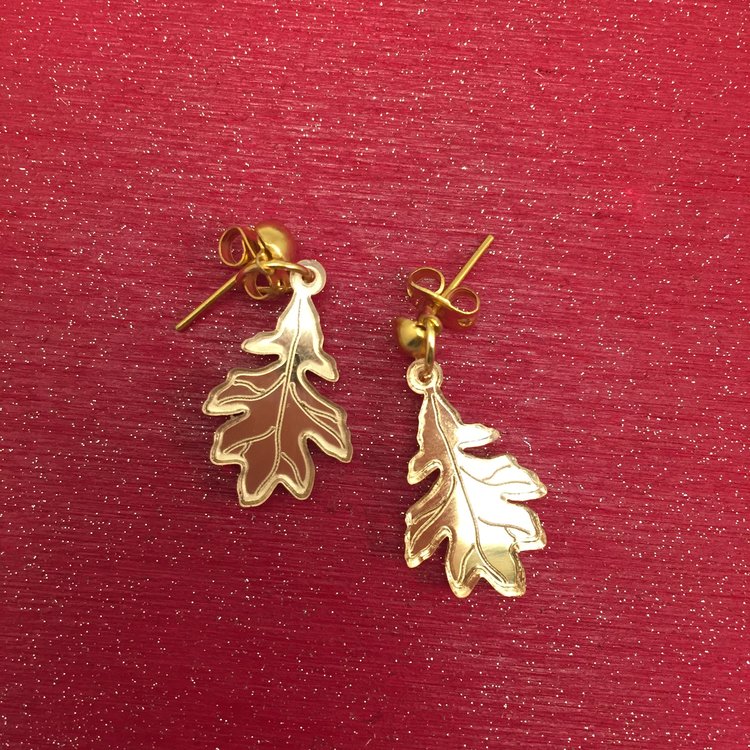 Autumn leaf earrings