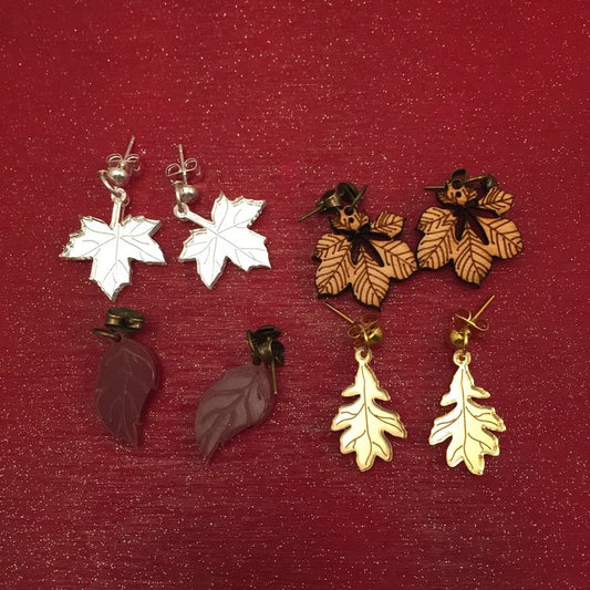 Autumn leaf earrings