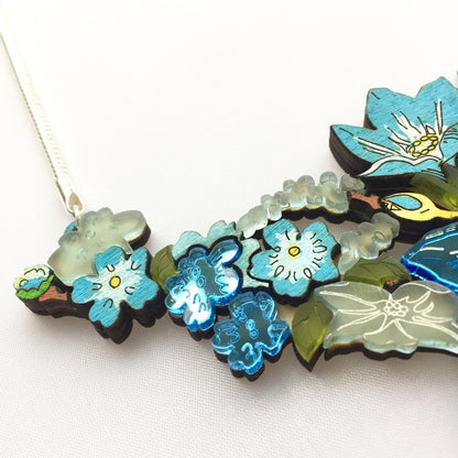 Forget-Me-Not statement necklace