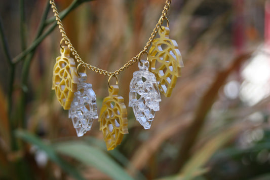 Hop Flower Charm Necklace