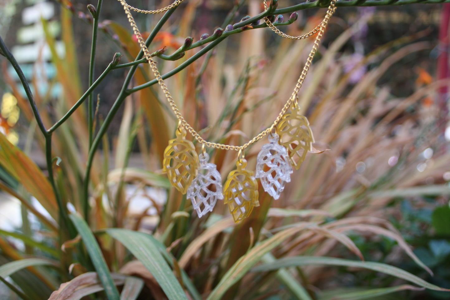 Hop Flower Charm Necklace