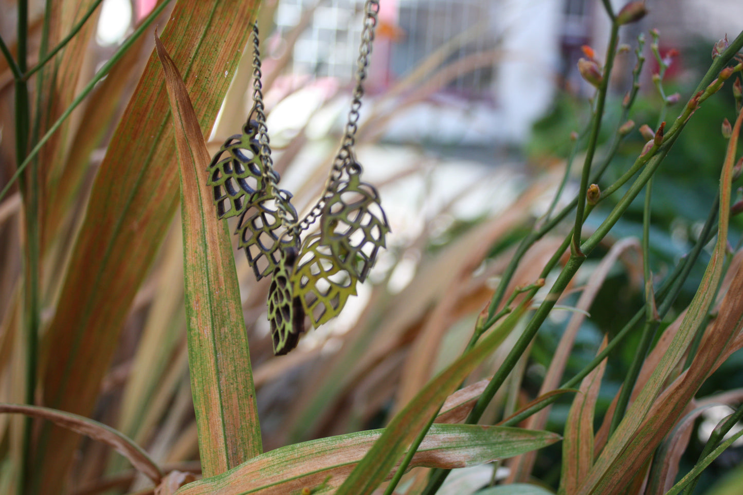 Hop Flower Charm Necklace