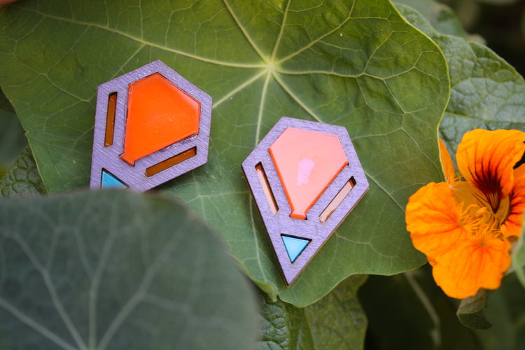 Geo-hive earrings