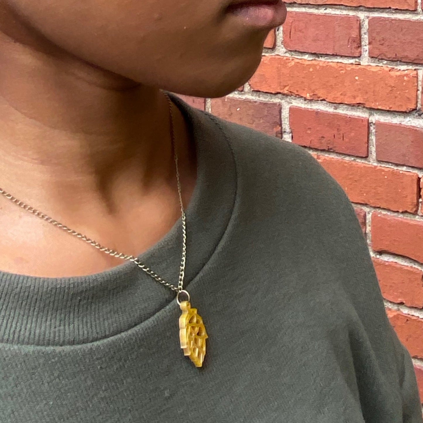 Hop Flower Charm Pendant
