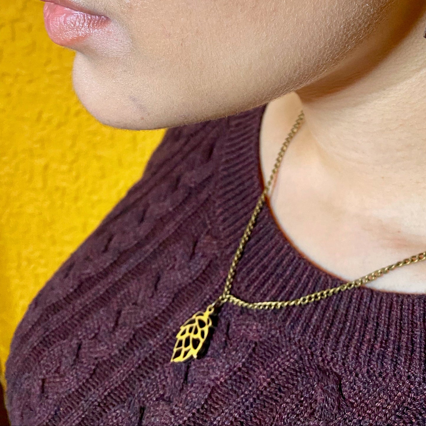 Hop Flower Charm Pendant
